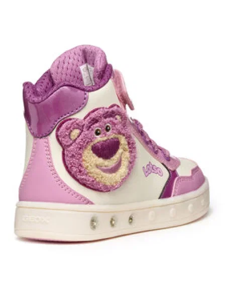 Sneakersy Geox J Skylin D Écru fialová