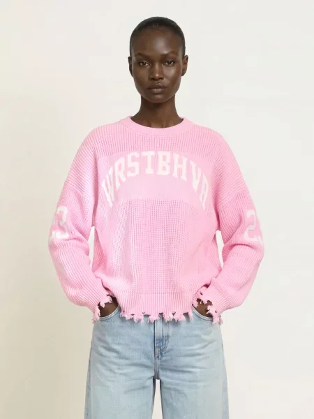 Wrstbhvr Sweter Tove rosa biały