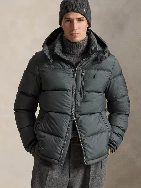 Polo Ralph Lauren geacă cu puf pentru bărbați gri