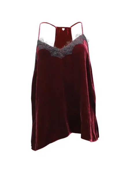 Top Cami Nyc de catifea roșu