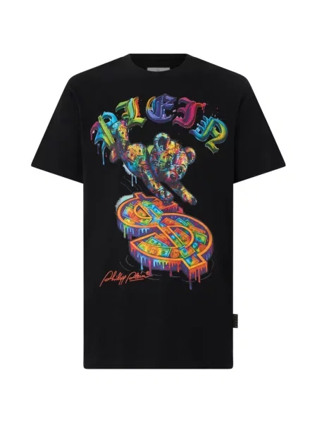 Ursuleț de pluș tricou Philipp Plein negru