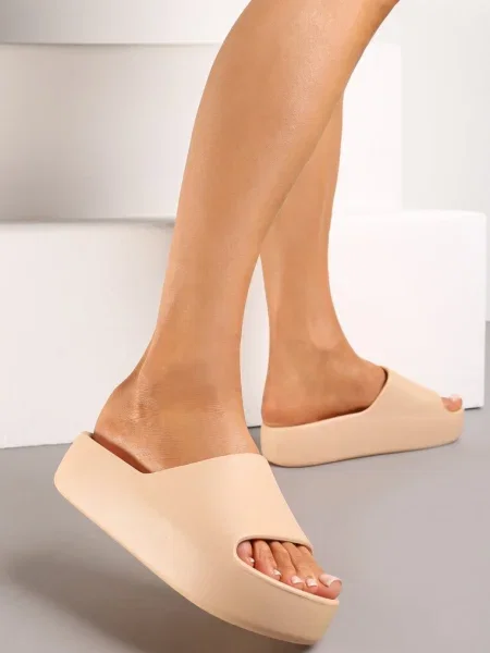 Papuci de casă din spumă închis Denalago bej