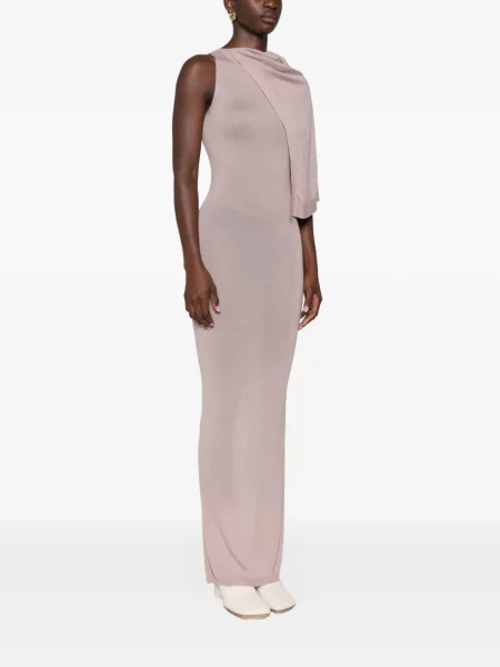Rochie maxi Rick Owens asimetrică drapată