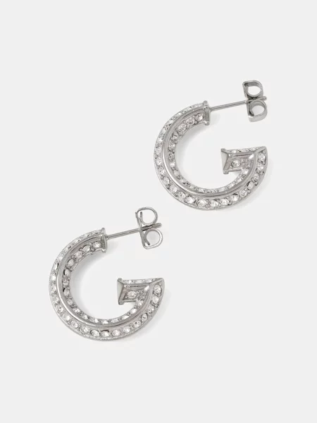 Uhani Guess G CRYSTAL srebrna