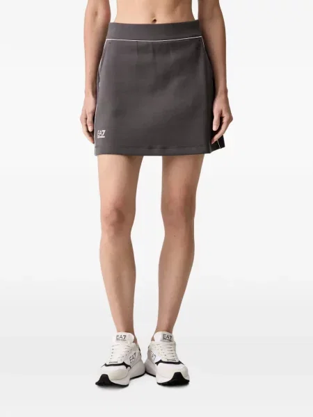 Pantaloni scurți Ea7 Emporio Armani cu imagine gri