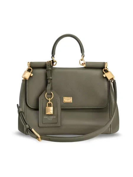 Torebka Dolce And Gabbana skórzana zielona