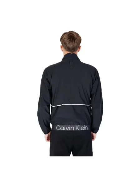 Tkana ocieplana kurtka Calvin Klein w kolorze czarno-białym L biała