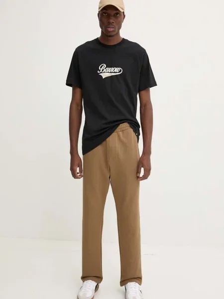 Спортивні штани Barrow однотонні коричневий