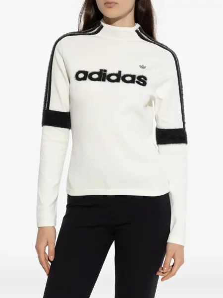 Długa mała kurtka Adidas garniturowa brązowa