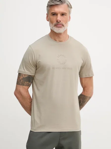 Armani Exchange t-shirt beżowa