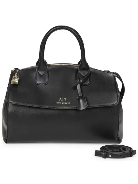 Platno torbica Armani Exchange črna