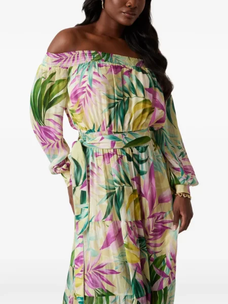 Rochie Guess cu imagine cu imprimeu tropical