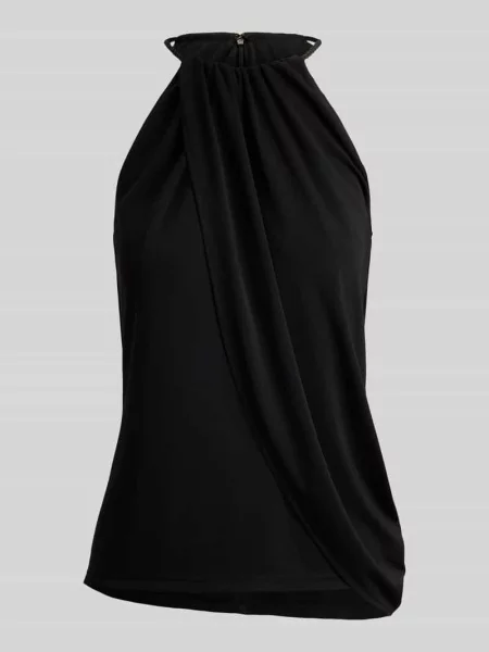 Top Lauren Ralph Lauren z okrągłym dekoltem czarny