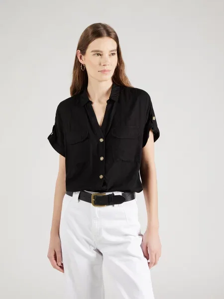 VERO MODA Bluză BUMPY' negru