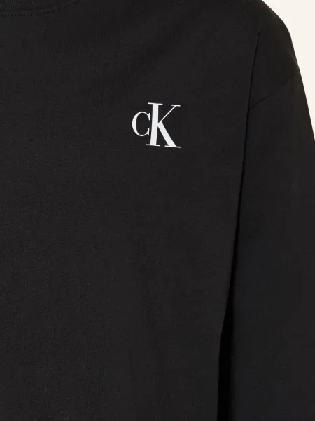 Calvin Klein Koszulka Z Długim Rękawem weiss biała
