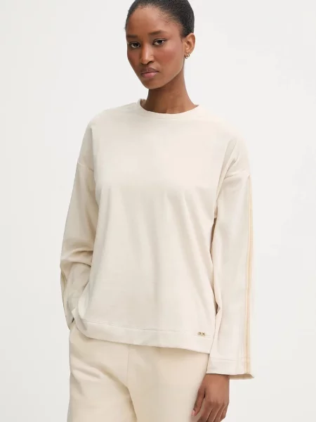 Горнище на пижама с дълги ръкави United Colors of Benetton бежово