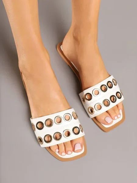 Papuci Meralesa Albi alb