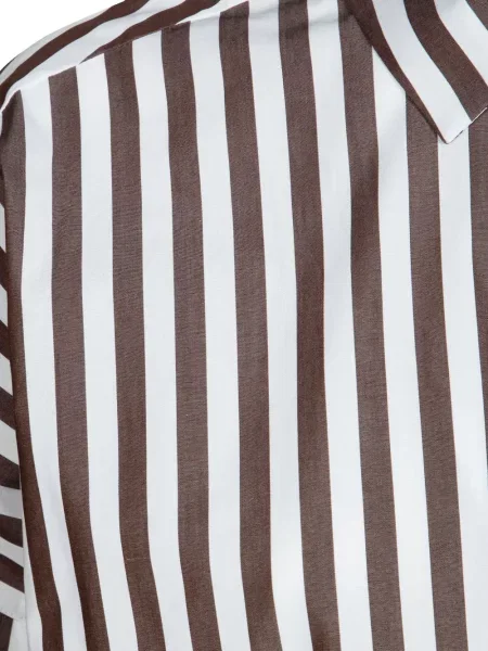 Koszula w paski Robert Friedman w paski brązowy