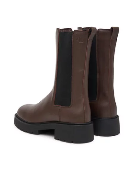 Chelsea stiliaus batai Calvin Klein chunky ruda