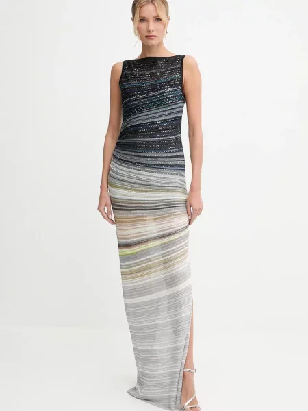 Missoni rochie maxi mulată gri