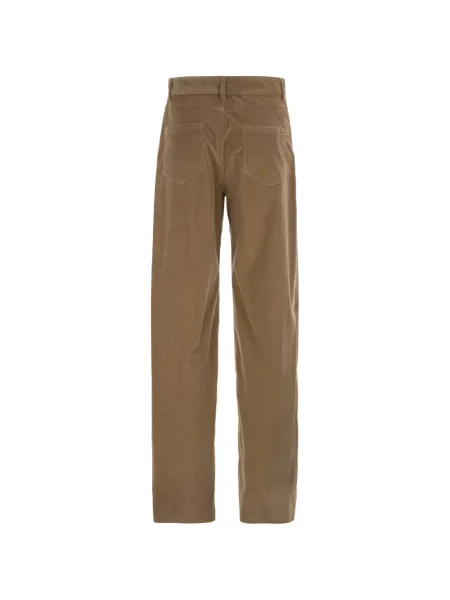 Pantaloni Max Mara de catifea cord maro