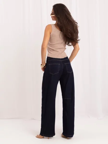Pantaloni Italy Moda albastru