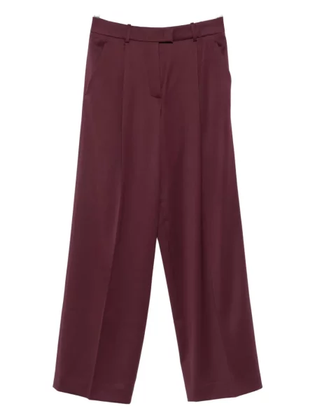Pantaloni Another Tomorrow de lână violet