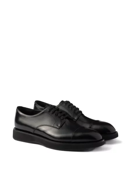 Pantofi Prada cu șireturi din piele negru