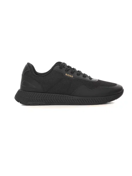 Sneakersy Boss płócienne czarne