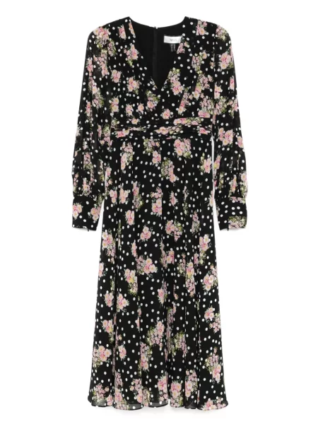 Rochie midi Nissa cu imagine până la genunchi de costum negru