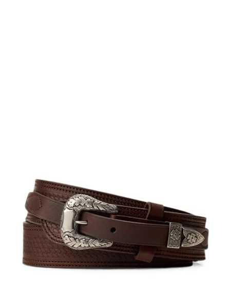 Cu centură curea Ralph Lauren Purple Label din piele violet