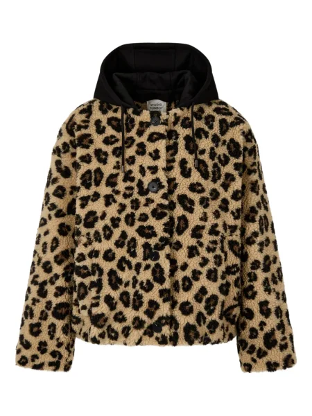 Geacă Studio Tomboy cu glugă cu model leopard