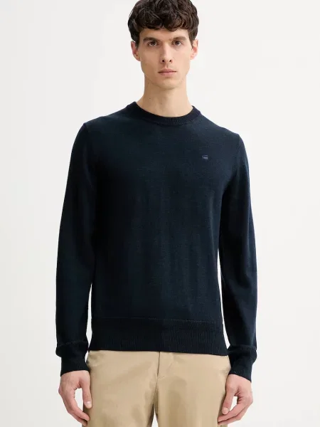 G-Star pulover de lână bleumarin light