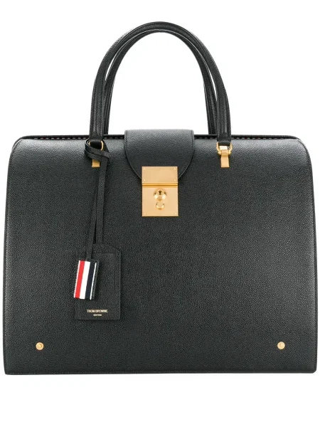 Geantă Thom Browne din piele negru