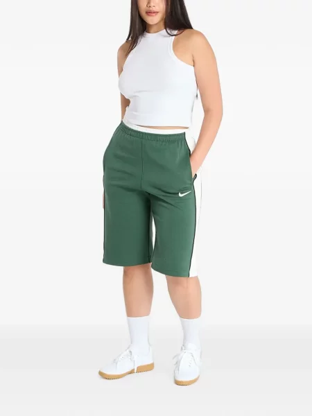 Pantaloni scurți Nike cu broderie cu dungi alb