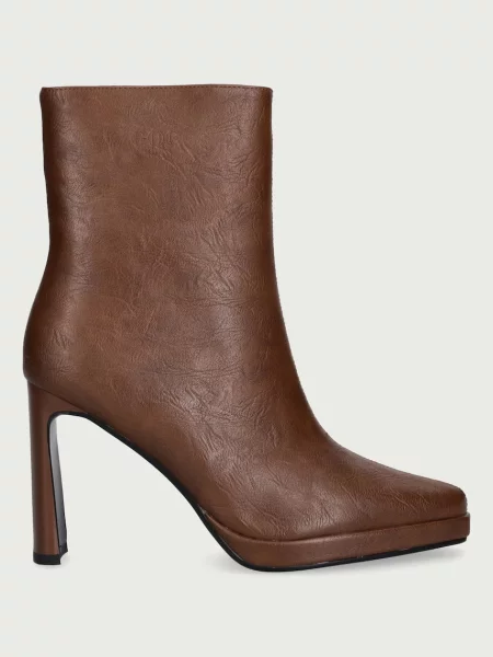 Goe botine pentru femei din piele maro