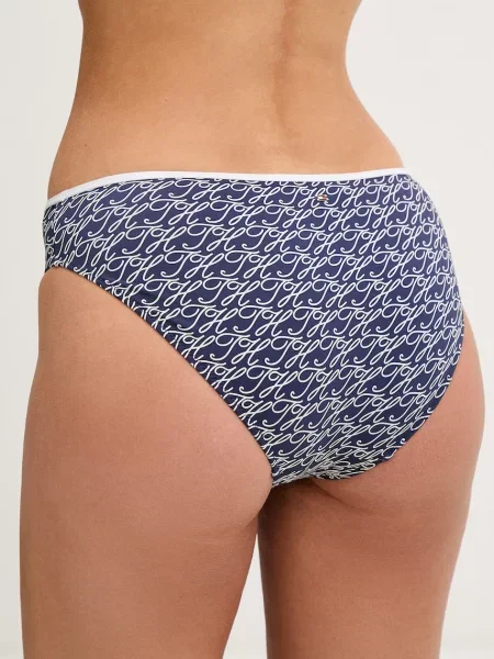 Figi bikini z nadrukiem z logo Tommy Hilfiger granatowy