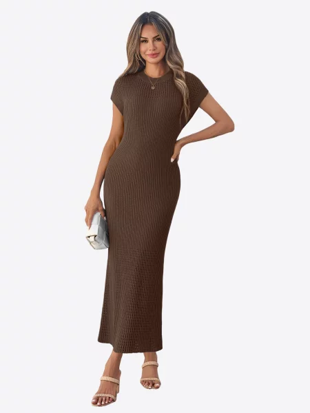 Imily Bela Rochie tricotat maro