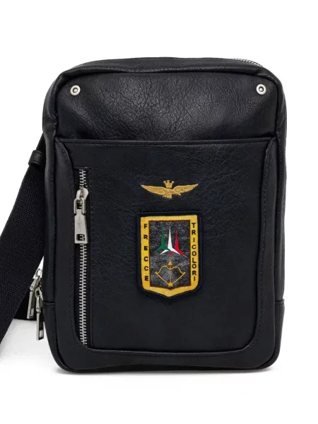 Crossbody torba Aeronautica Militare s aplikacijama plava