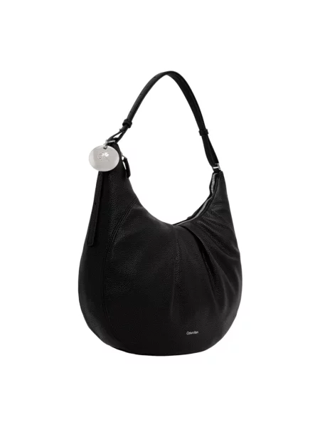 Calvin Klein torebka hobo z imitacji skóry czarna
