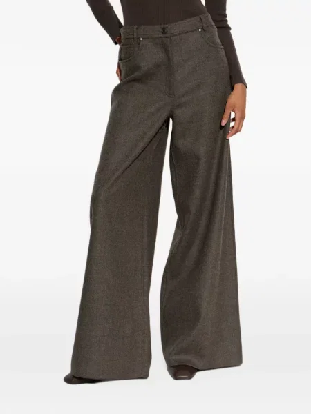 Pantaloni Max Mara de lână gri