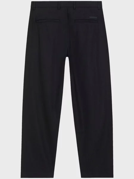 Льняные зауженные брюки Calvin Klein черные