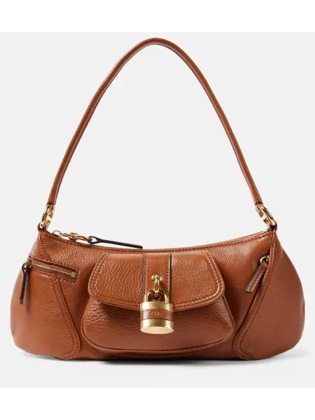 Geanta de piele Chloé din piele maro
