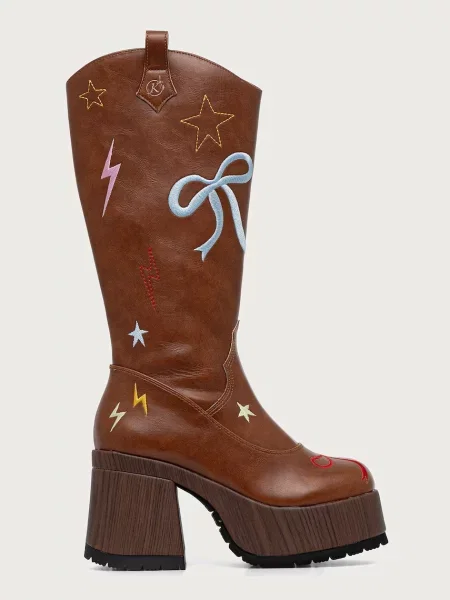 Koi Footwear чоботи на платформі Jettison Chunky Cowboy Boots