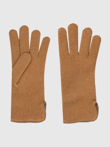 Рукавички з вовною Babe Pay Pls коричневі