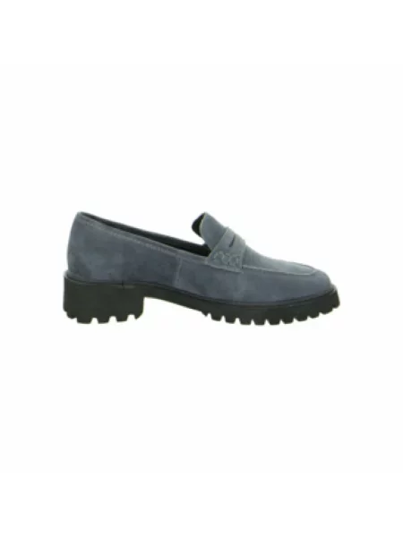 Ocieplane buty do kostki Ara skórzane niebieskie