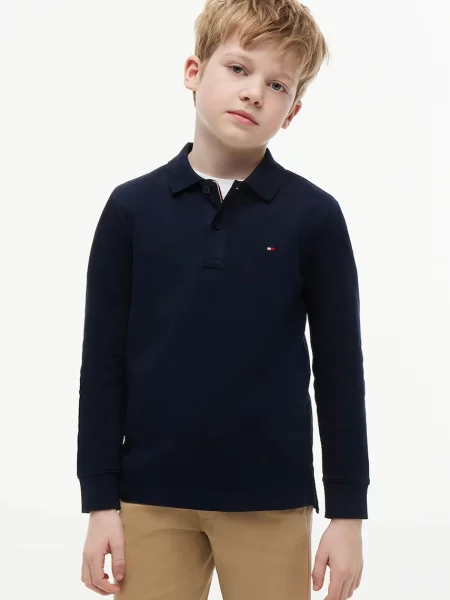 Tommy Hilfiger majica dugih rukava za djecu od pamuka plava