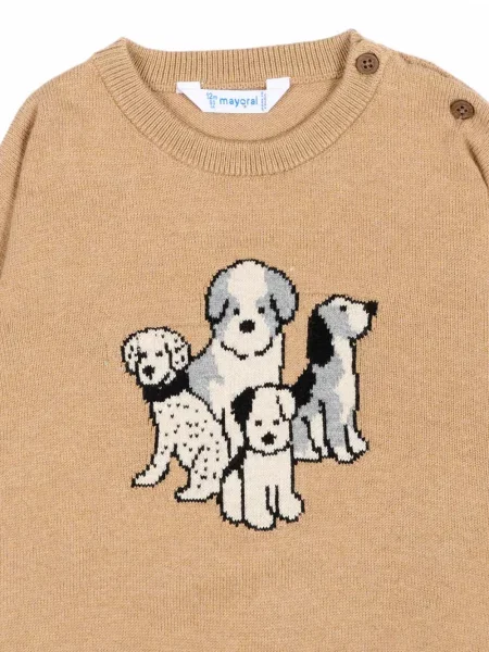 Sweter dziecięcy Mayoral brązowy