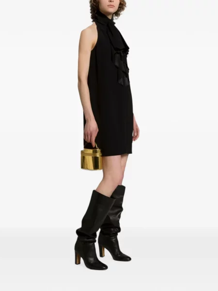 Rochie mini Alberta Ferretti în linie A negru