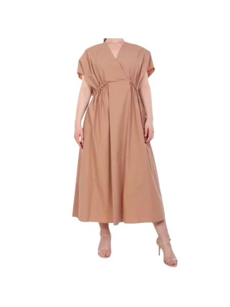Sukienka midi Weekend Max Mara brązowa